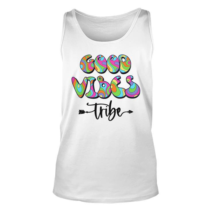 Good Vibes Tribe Colorful Retro Groovy Good Vibes Tank Top