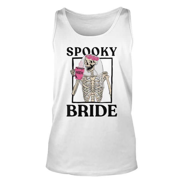 Halloween Spooky Bride Bridesmaid Skeleton Bachelorette Tank Top