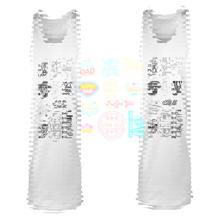 Happy Fathers Day Super Dad Cute Husband Or Daddy For Dad Tank Top