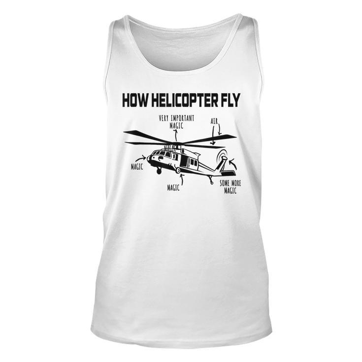How Helicopters Fly Helicopter Pilot Rotorcraft Pilot Tank Top