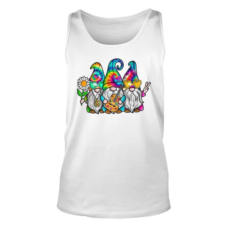 Hippie Gnomes Tie Dye Peace Love Peace Sign 60S 70S Hippie  Unisex Tank Top