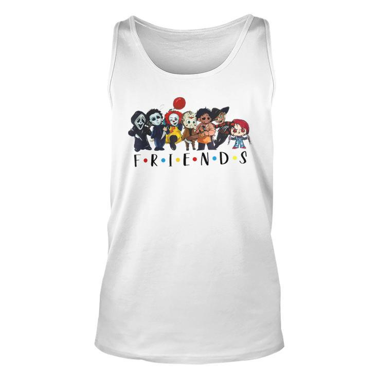 Horror Characters Friends Colors Halloween Tank Top