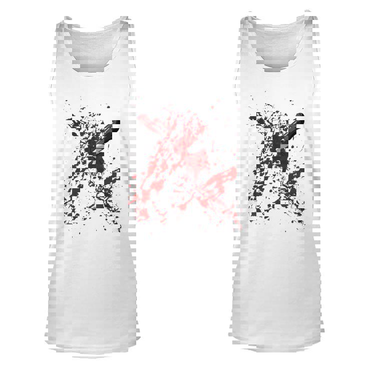 Horror Halloween Costume Knife Stab With Blood Splashes Halloween Costume  Tank Top