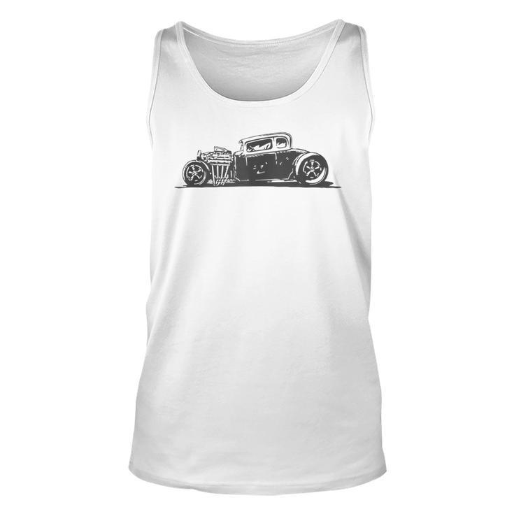 Hot Rod Rust Racer Vintage Graphic Old Muscle Car Unisex Tank Top