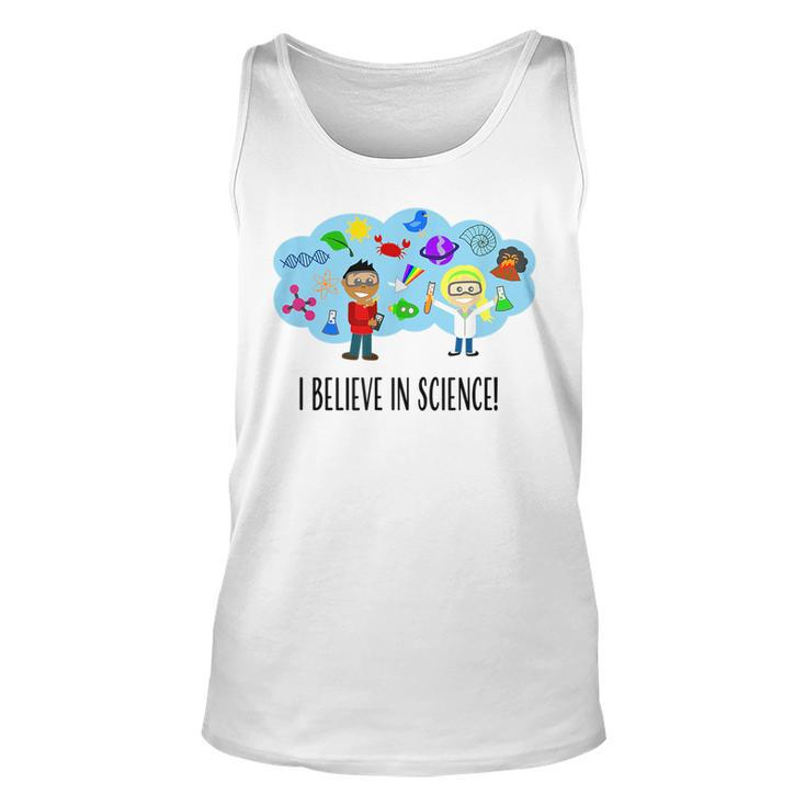 I Believe In Science Logic Scientists Fact Not Opinion  Unisex Tank Top