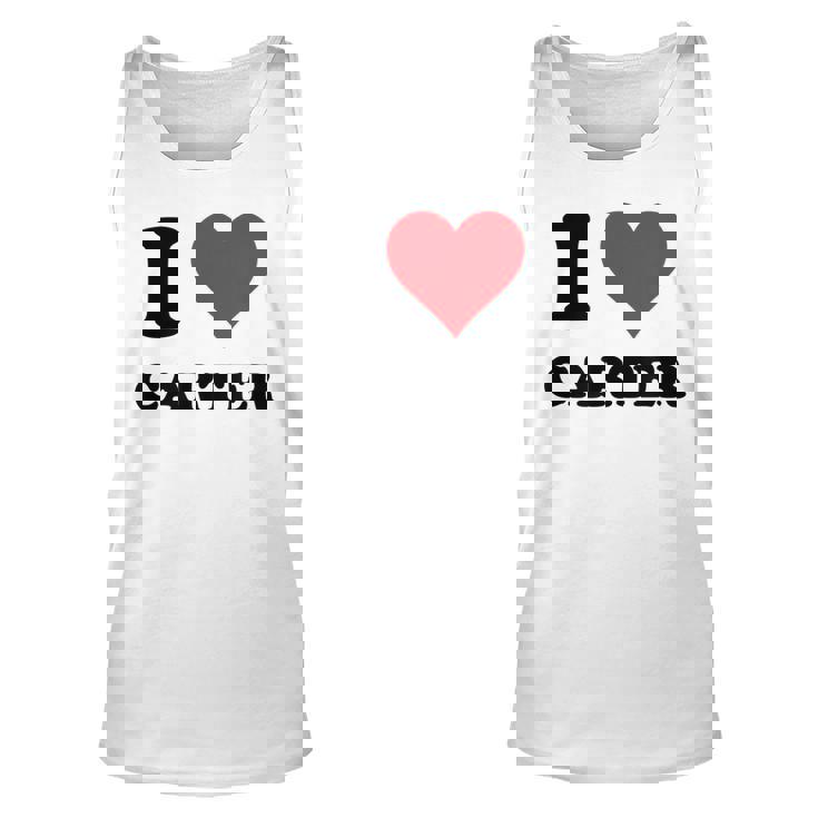 I Heart Carter First Name I Love Personalized Stuff Unisex Tank Top