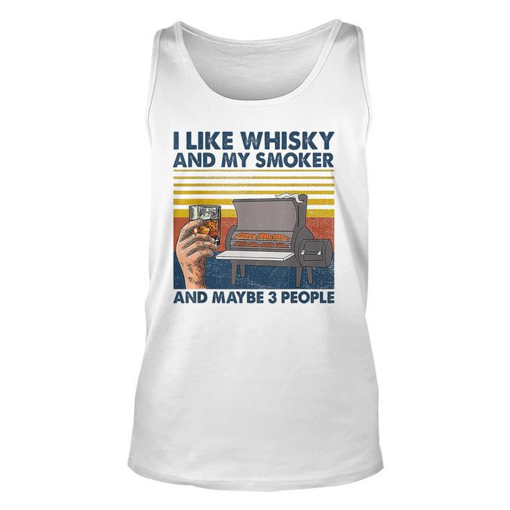I Like Whisky And My Smoke And Maybe 3 People Retro Vintage Unisex Tank Top