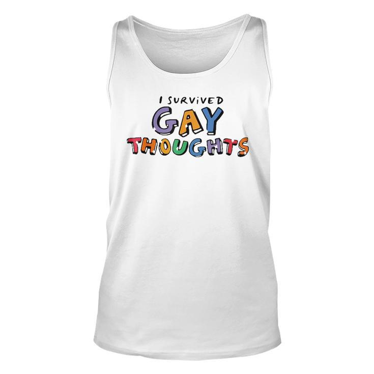 I Survived Gay Thoughts  Unisex Tank Top
