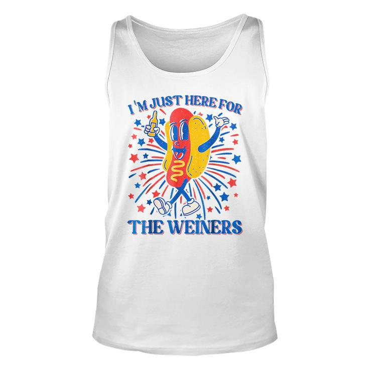 Im Just Here For The Wieners Funny 4Th Of July Wieners  Unisex Tank Top