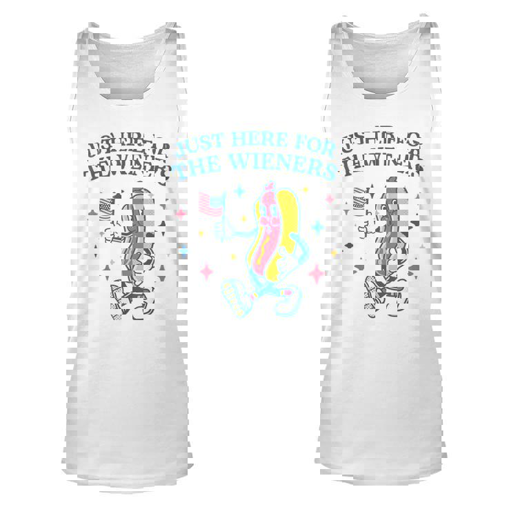Im Just Here For The Wieners Funny Fourth Of July  Unisex Tank Top