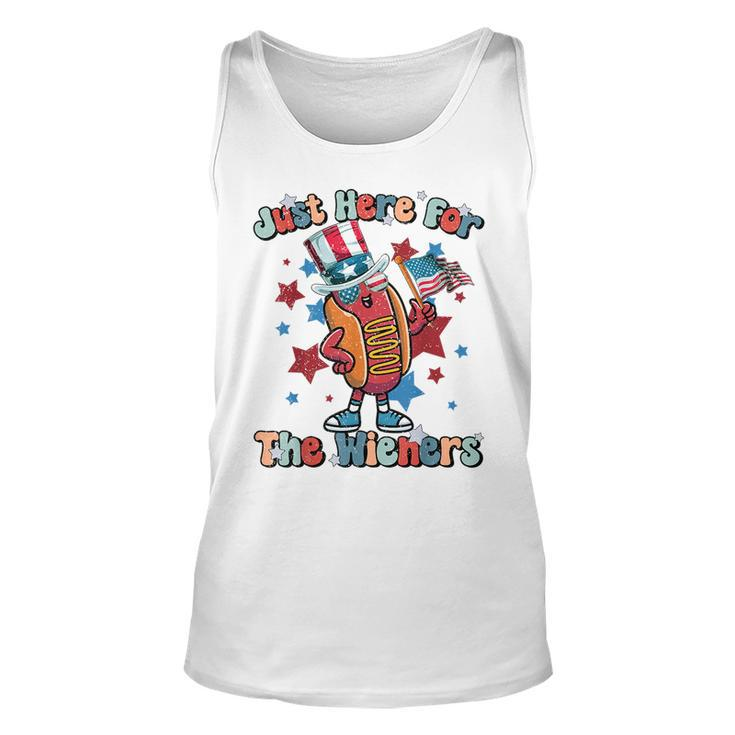Im Just Here For The Wieners Hot Dog 4Th Of July  Men  Unisex Tank Top