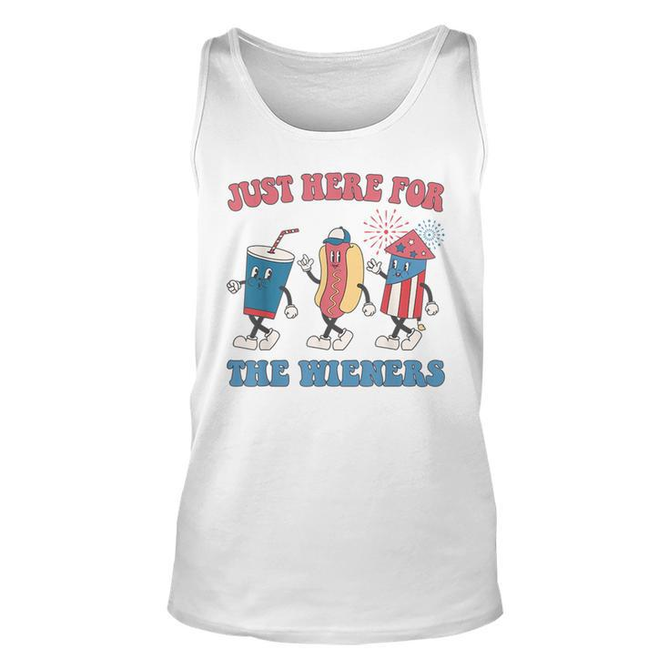 Im Just Here For The Wieners Lovers Funny 4Th Of July Party Unisex Tank Top
