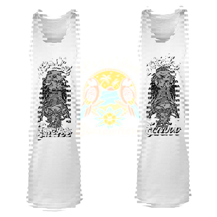 It's 5 O’Clock Somewhere Parrot Summer Beach Sunset Drinking Tank Top