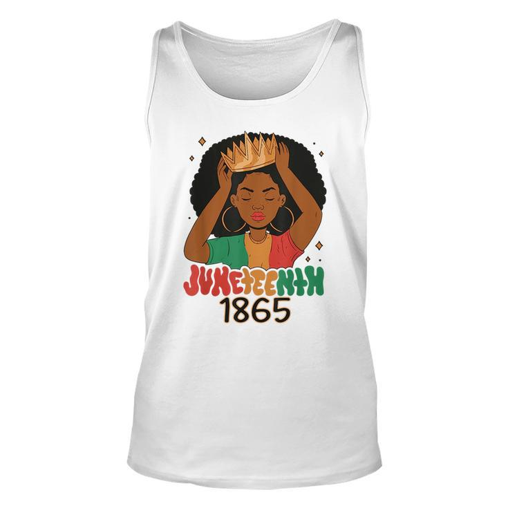 Junenth Is My Independence Day Black Queen African Girl  Unisex Tank Top