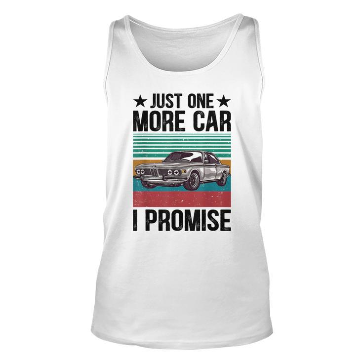 Just One More Car I Promise Vintage Car Lover Mechanic Mechanic  Tank Top