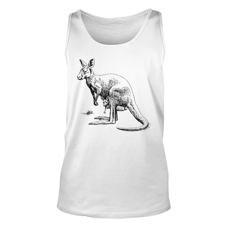 Kangaroo Graphic  Marsupial Australian Animals  Unisex Tank Top