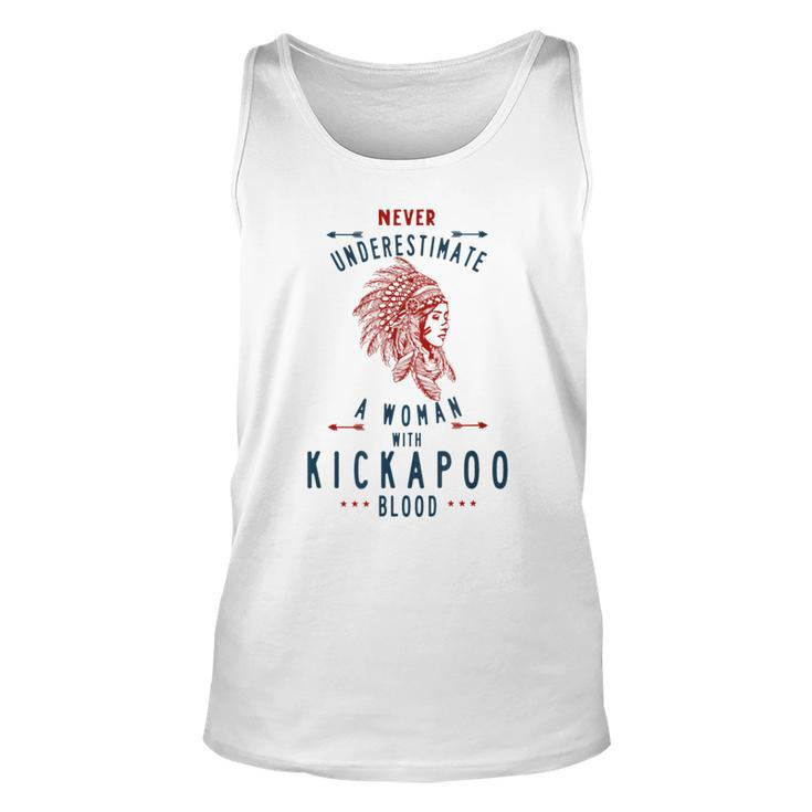 Kickapoo Native Mexican Indian Woman Never Underestimate Indian Tank Top