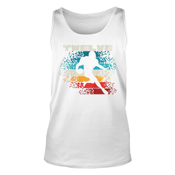 Kids 12 Year Old 12Th Vintage Retro Football Birthday Party Tank Top