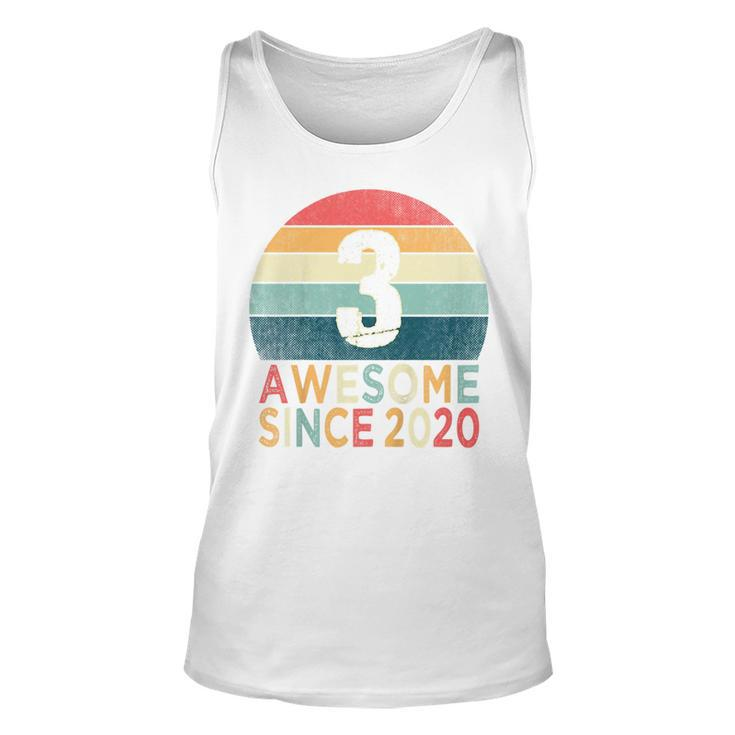 Kids 3Rd Birthday Vintage Retro 3 Years Old Awesome Since 2020 Unisex Tank Top