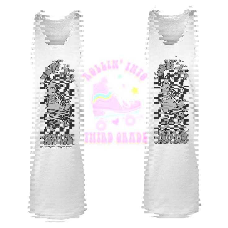 Kids Back To School Skating Rollin Into Third 3Rd Grade 3Rd Grade Tank Top