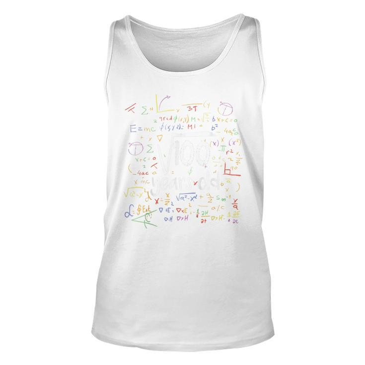 Kids Kids Square Root Of 100 10Th Birthday 10 Year Old Math Tank Top