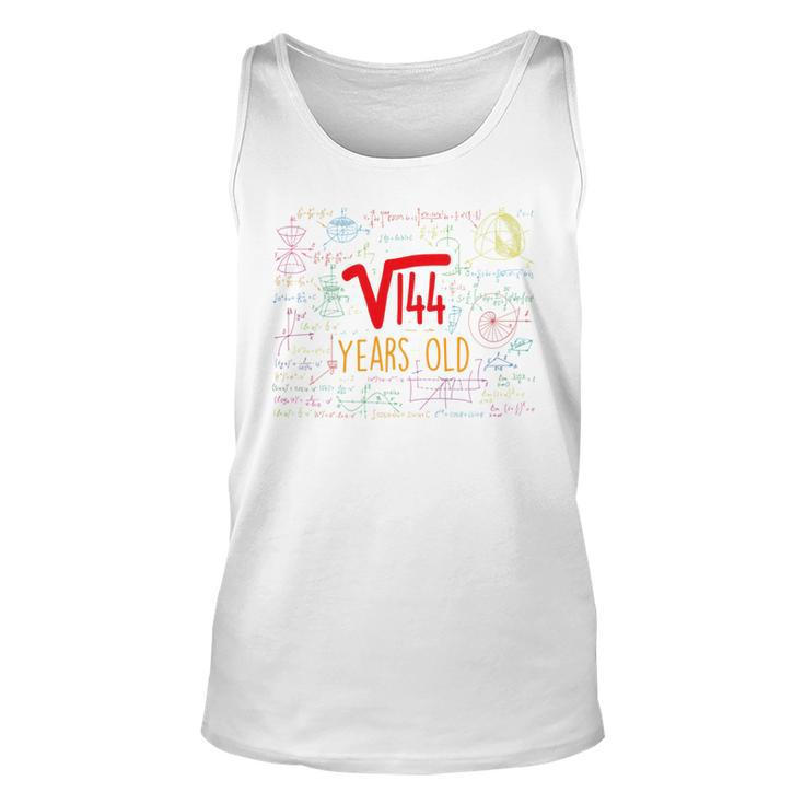 Kids Square Root Of 144 12Th Birthday 12 Years Old Unisex Tank Top