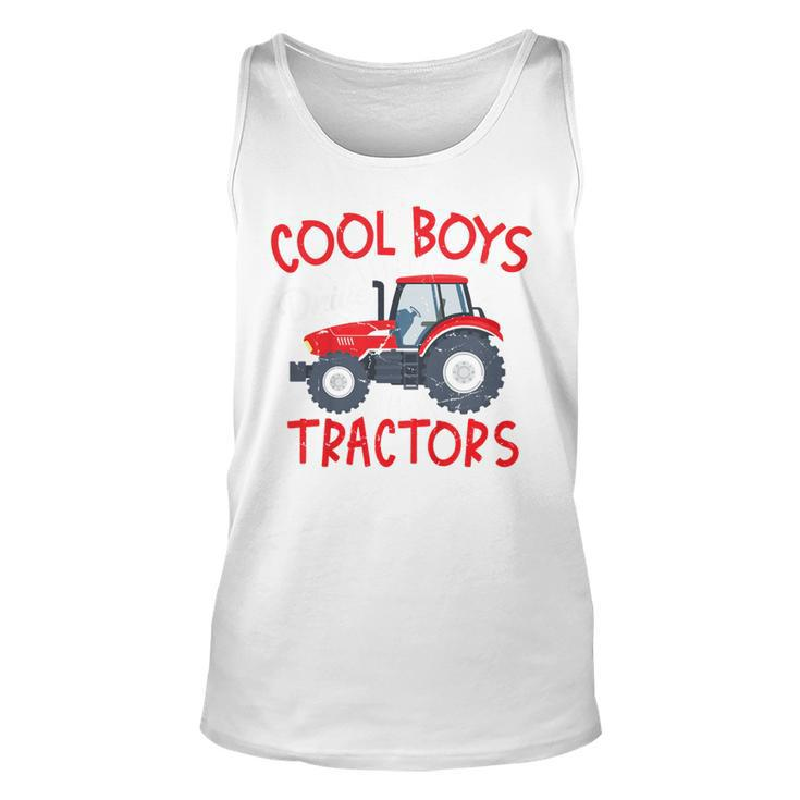 Kids Tractor Boy Young Farmer Cool Boys Drive Tractors  Unisex Tank Top