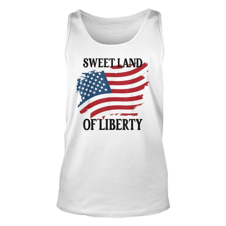 Memorial Day Sweet Land Of Liberty American Flag Unisex Tank Top
