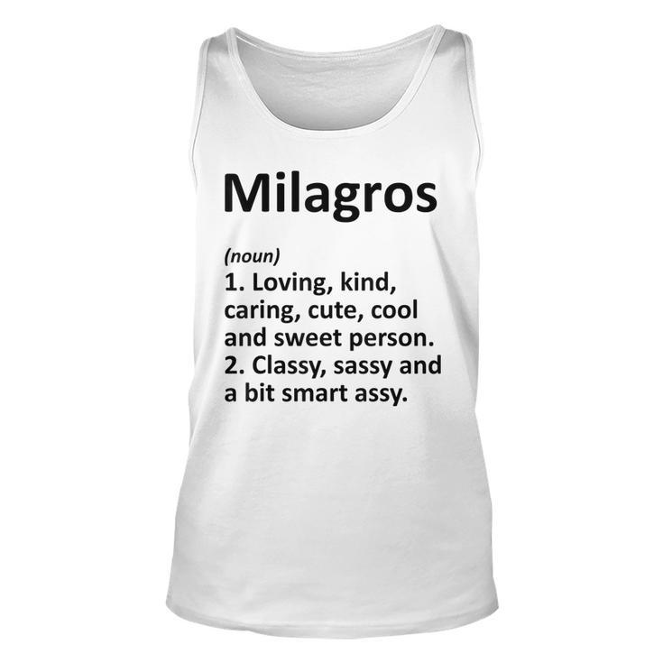 Milagros Definition Personalized Birthday Idea Definition Tank Top