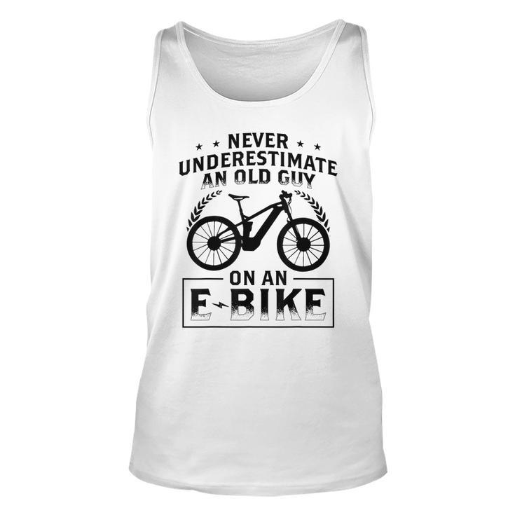 Mountain Bike Ebike Biker Dad Grandpa Cyclist Ebike Tank Top