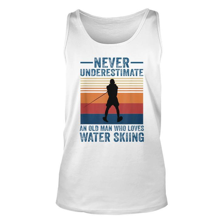 Never Underestimate An Old Man Who Loves Water Skiing Sport Unisex Tank Top