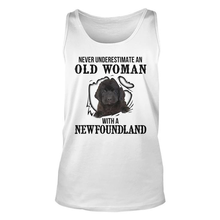 Never Underestimate An Old Woman With A Newfoundland Unisex Tank Top