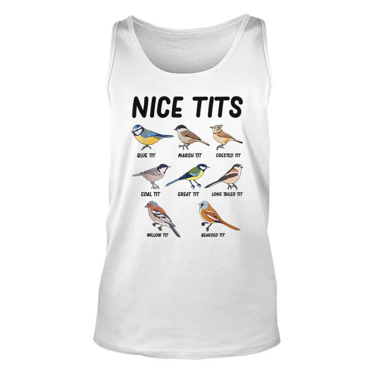 Nice Tits Bird Lover Birdwatching Bird Whisperer Binoculars Tank Top
