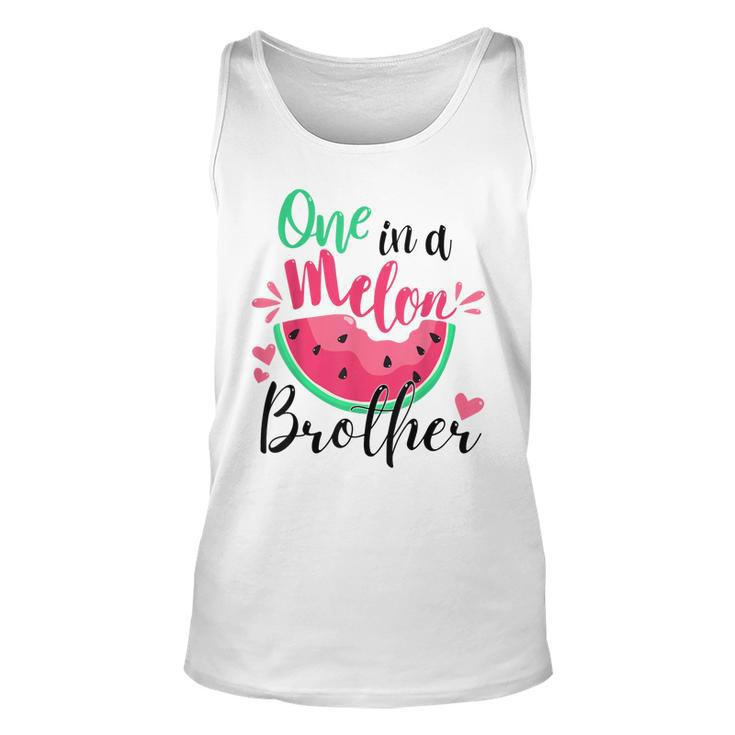 One In A Melon Brother Summer Birthday Party Matching  Unisex Tank Top