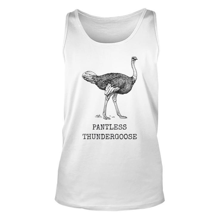 Ostrich Pantless Thundergoose Animal Name Stupid Joke Tank Top