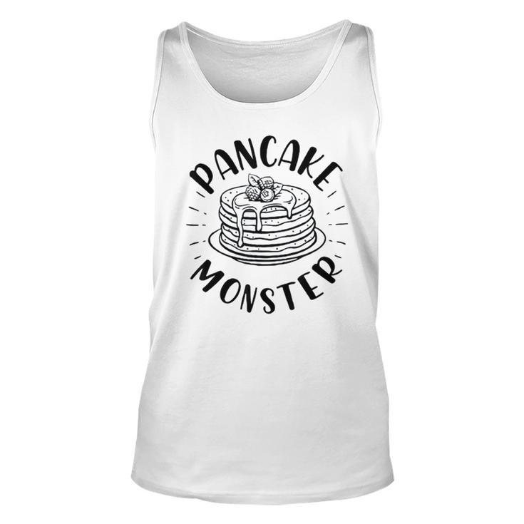 Pancake Monster Dad Son Matching Family Fathers Day  Unisex Tank Top