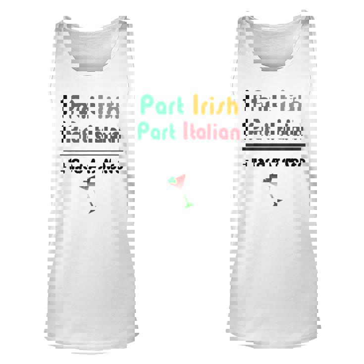 Part Irish Part Italian Ancestry Funny Math Meme Heritage Unisex Tank Top