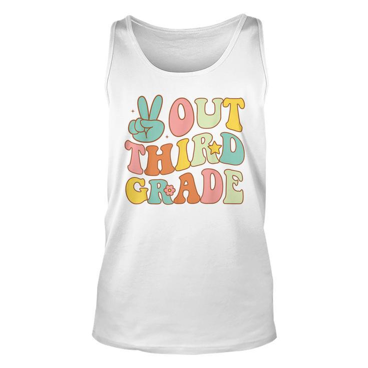 Peace Sign Out Third Grade Groovy Last Days School 3Rd Grade Tank Top