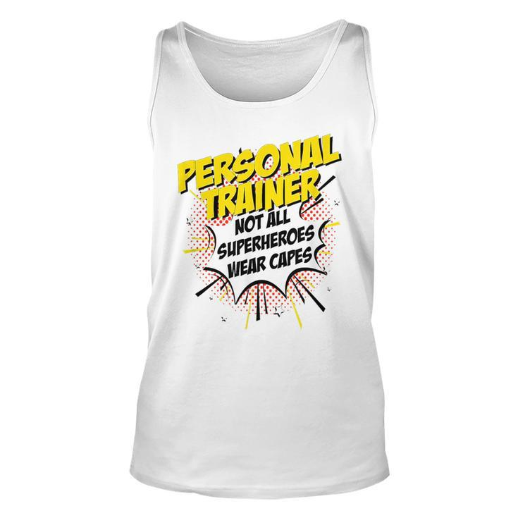 Personal Trainer Superhero Product Funny Comic Gifts Idea Unisex Tank Top