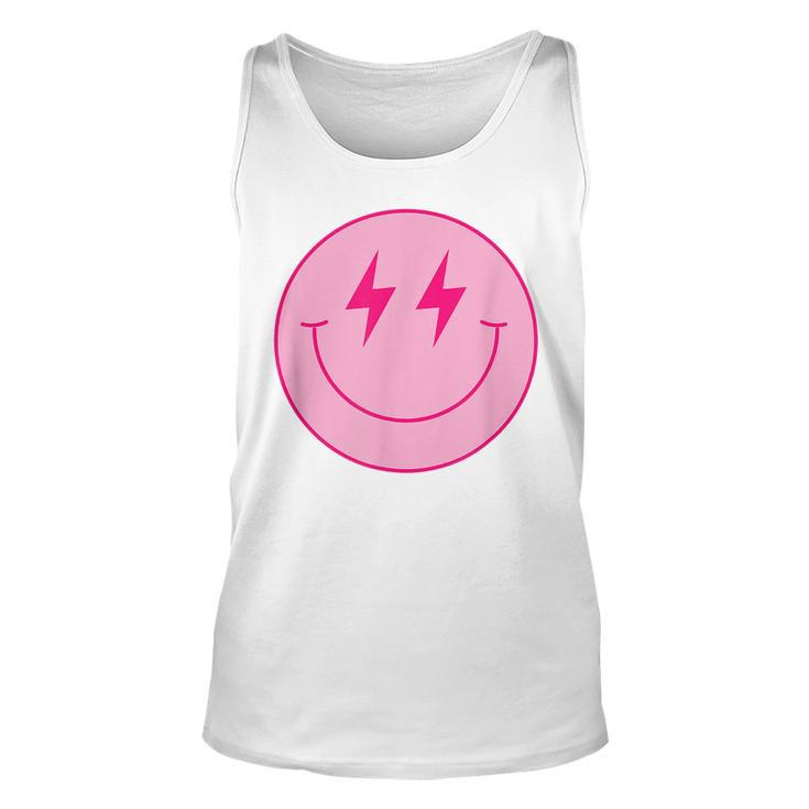 Pink Smile Face Cute Happy Lightning Smiling Face Tank Top