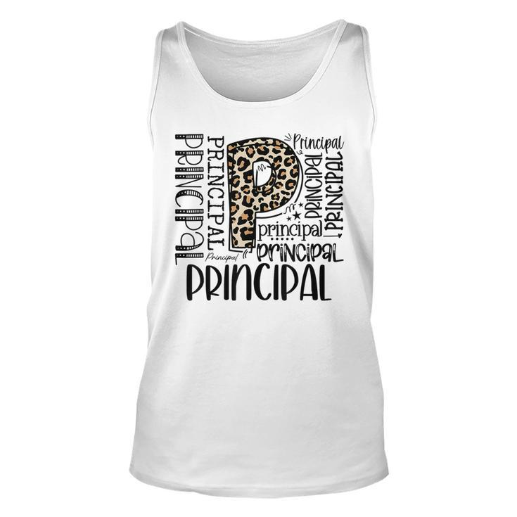 Principal Typography Principal First Day Of Back To School  Unisex Tank Top