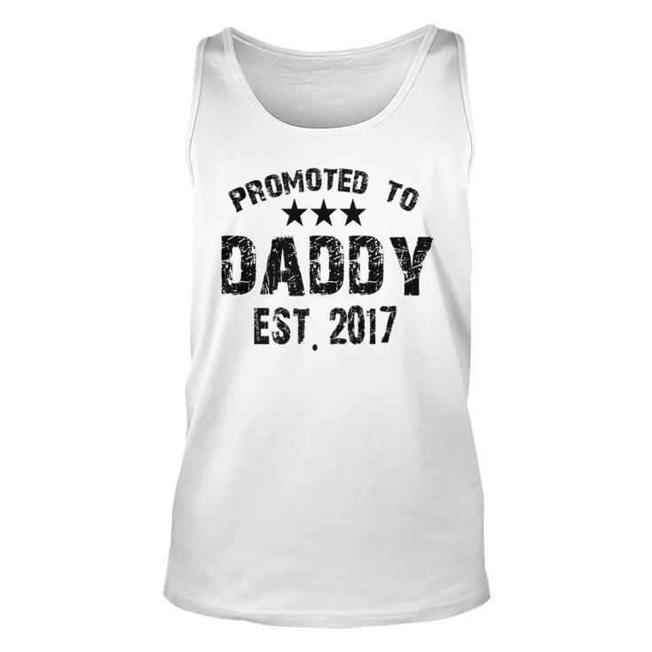 Promoted To Daddy Est 2017 Daddy Funny Gifts Unisex Tank Top