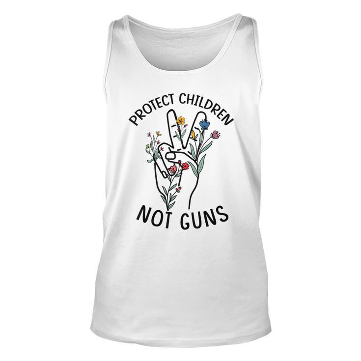 Protect Children Not Guns End Gun Violence Anti Gun Orange  Unisex Tank Top