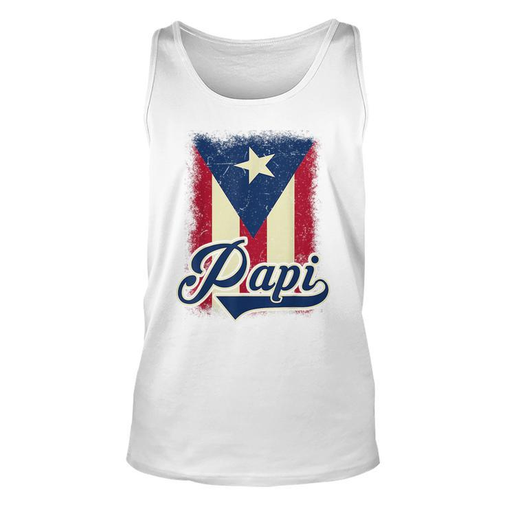 Puerto Rican Flag  Papi Puerto Rico Dad Father Day Gift  Unisex Tank Top
