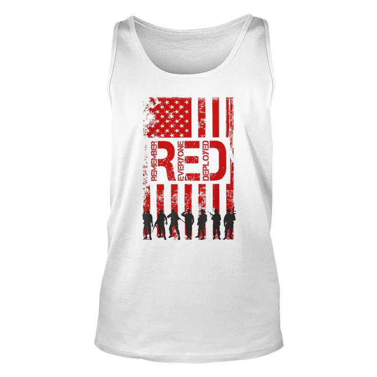 Red Friday Remember Everyone Deployed Usa Flag 4Th Of July  Unisex Tank Top
