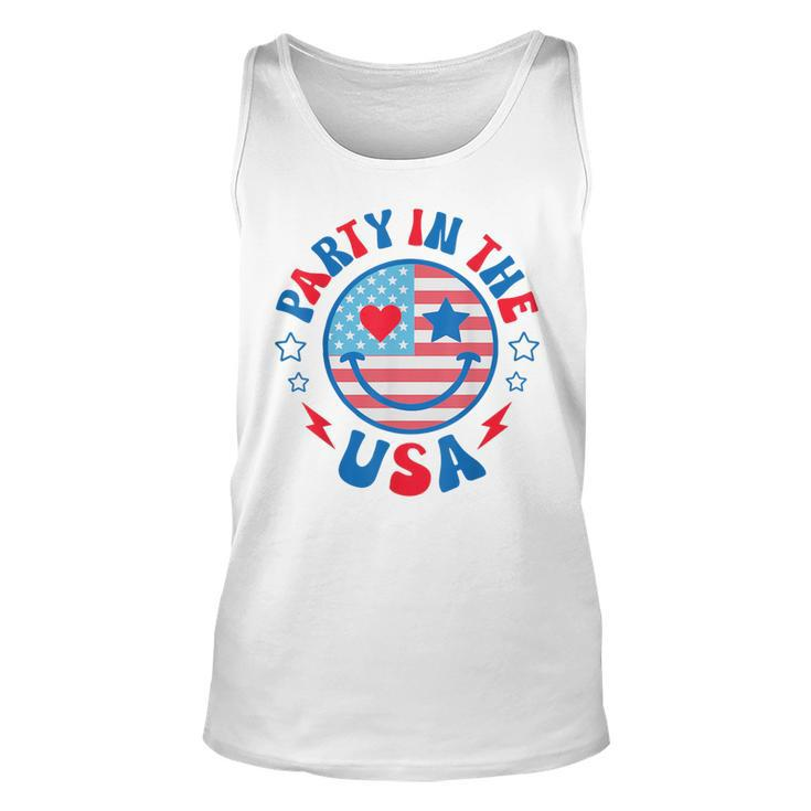 Retro Party In The Usa 4Th Of July America Patriotic  Unisex Tank Top