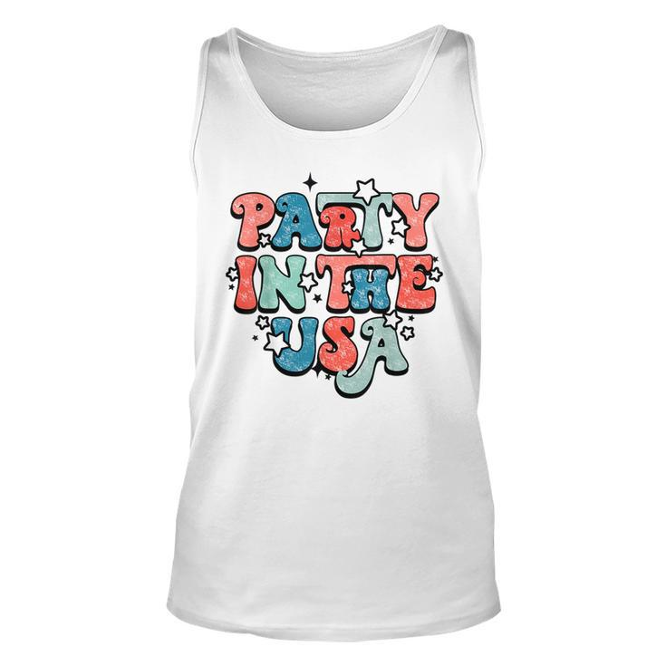 Retro Party In The Usa 4Th Of July America Fourth Of July Usa Tank Top