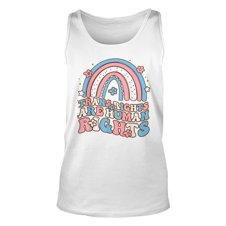 Retro Trans Rights Are Human Rights Conming Out Day  Unisex Tank Top