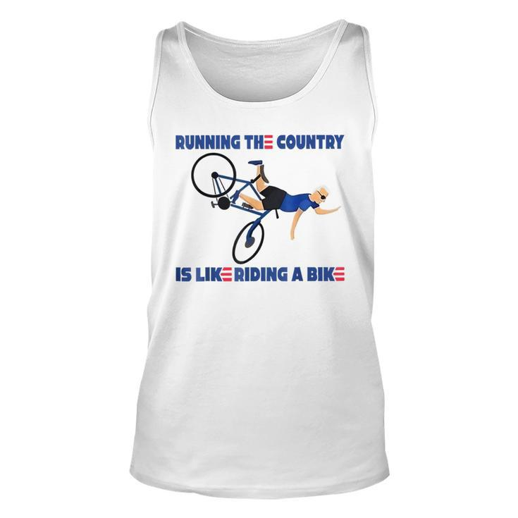 Running The Country Is Like Riding A Bike Biden Running Tank Top