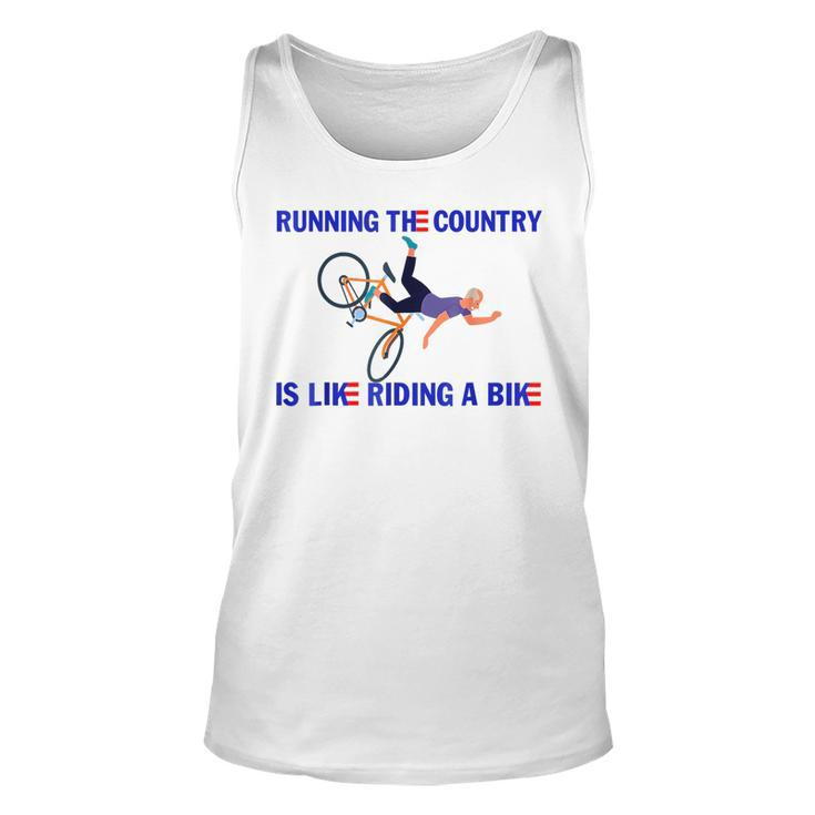 Running The Country Is Like Riding A Bike Running Tank Top